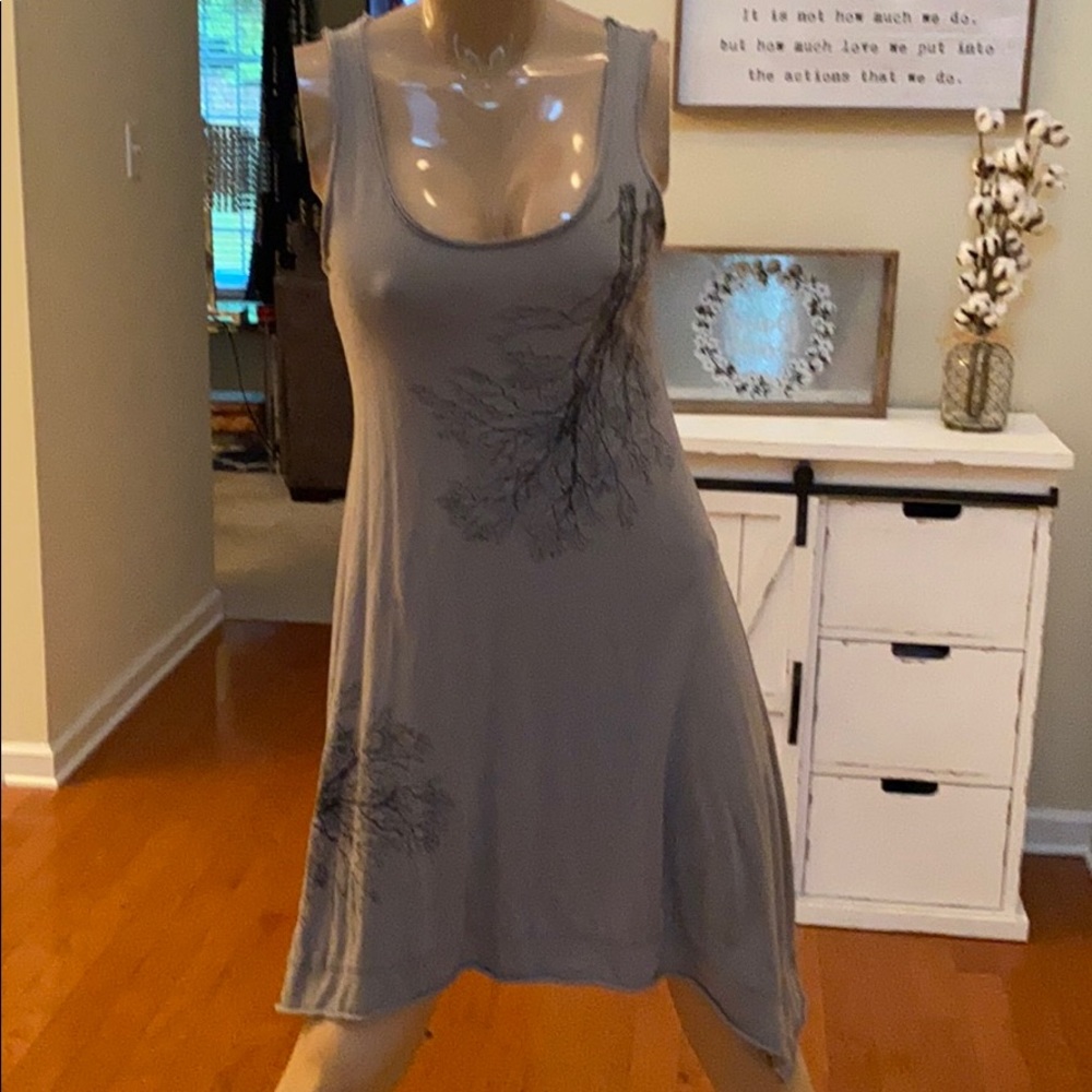 Raw hem tank top dress